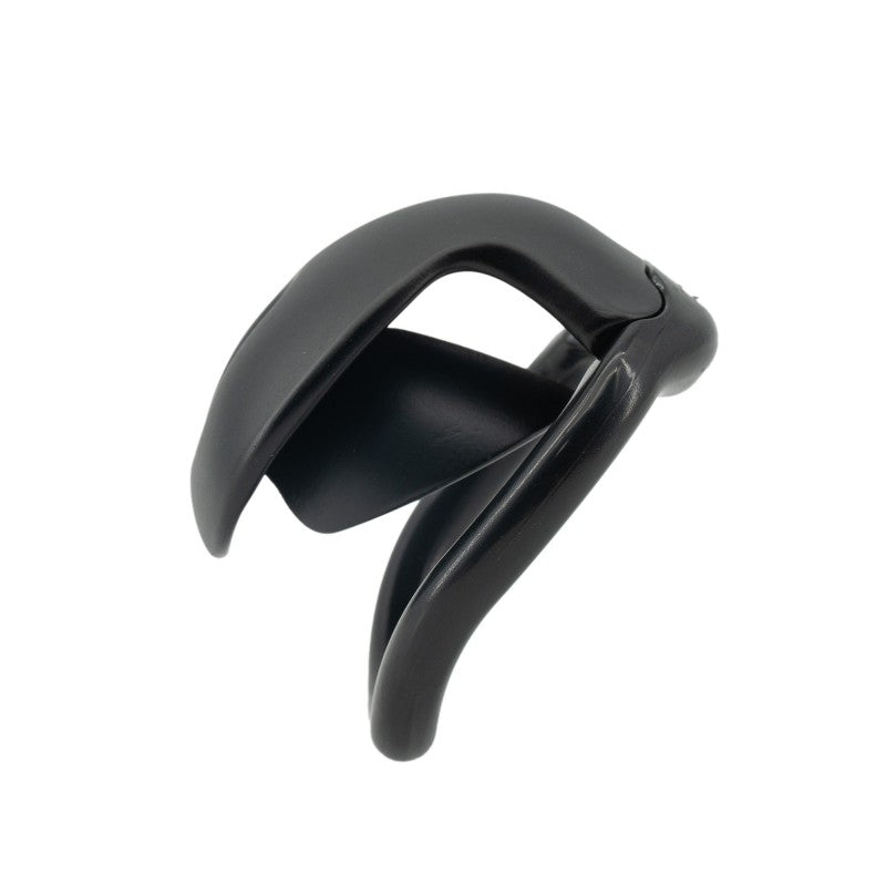 Side view of black plastic inverted cage profile