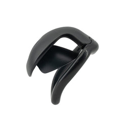 Side view of black plastic inverted cage profile