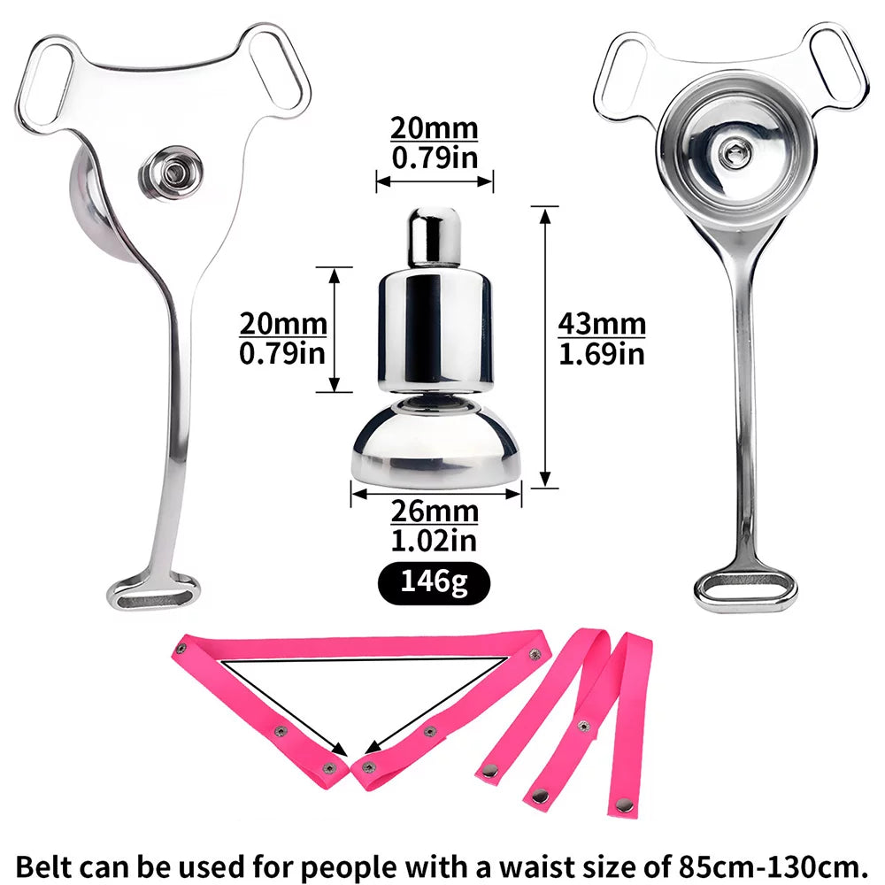 LK-021 stainless steel system with pink belt set
