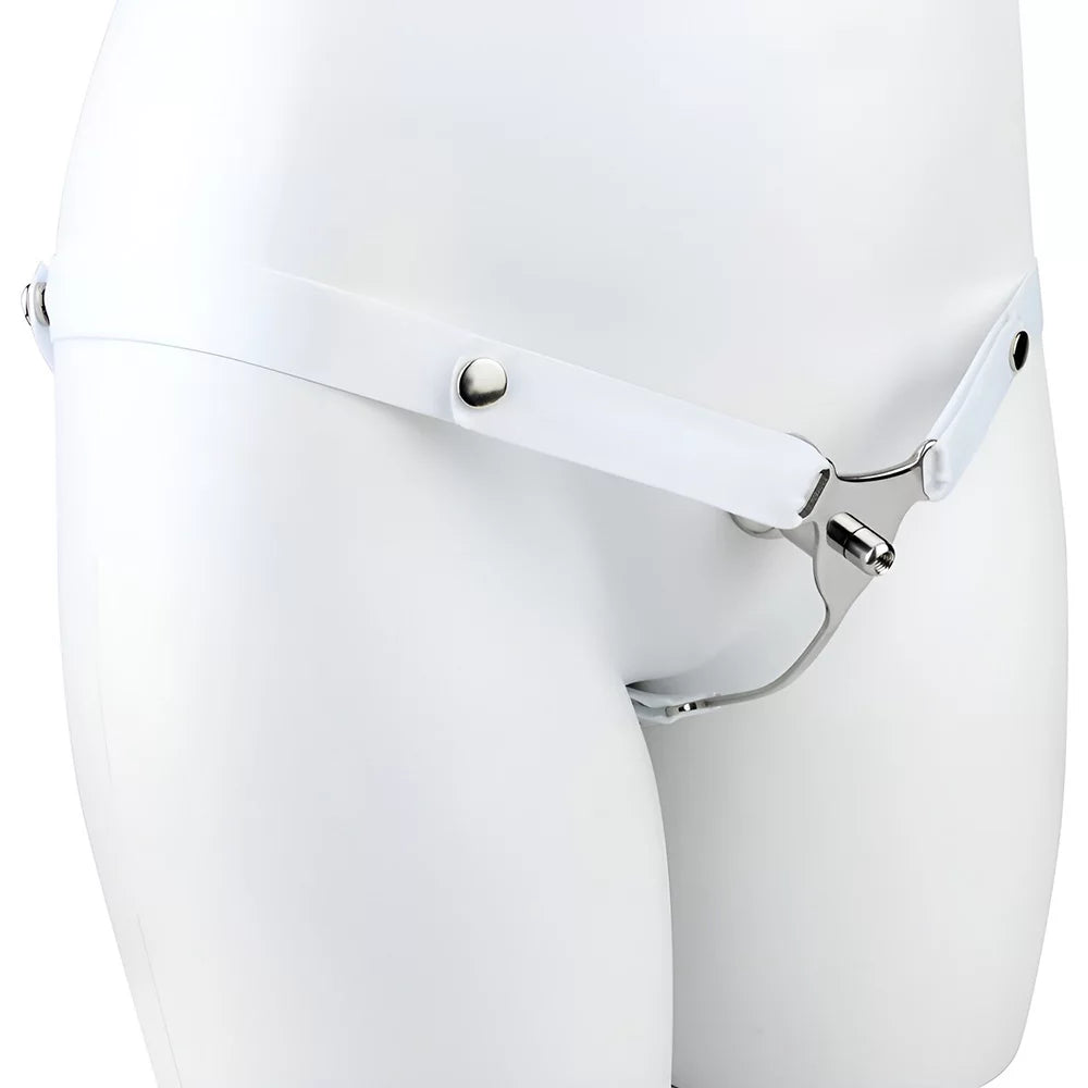 White LK-021 Flying-V three-way belt front view