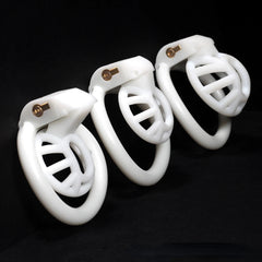 White LK-157 inverted resin cages in three sizes
