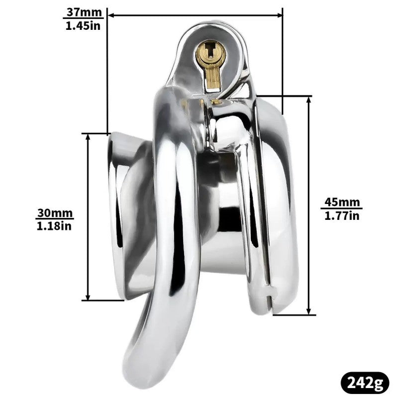 LKM-020 flat cage side dimensions and listed 242 g weight
