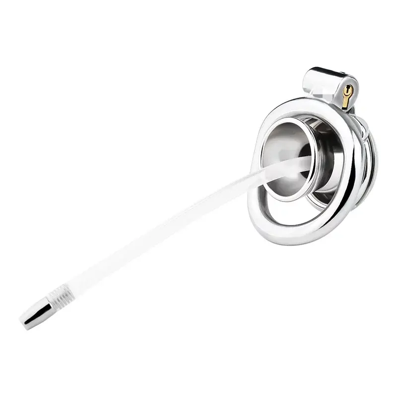 Rear view of LKM-020 flat cage with silicone catheter
