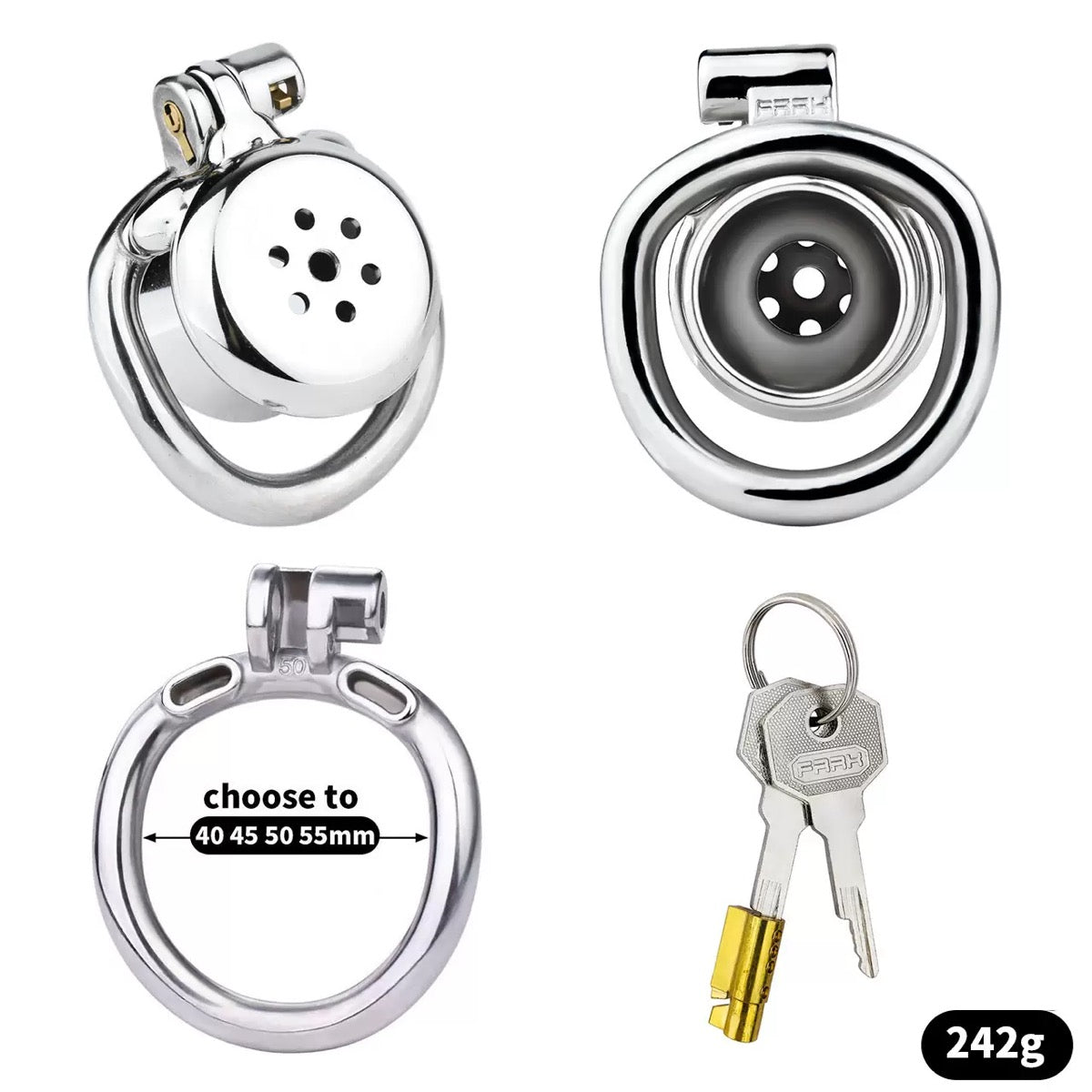 Standard LKM-020 cage kit with base ring, lock and keys
