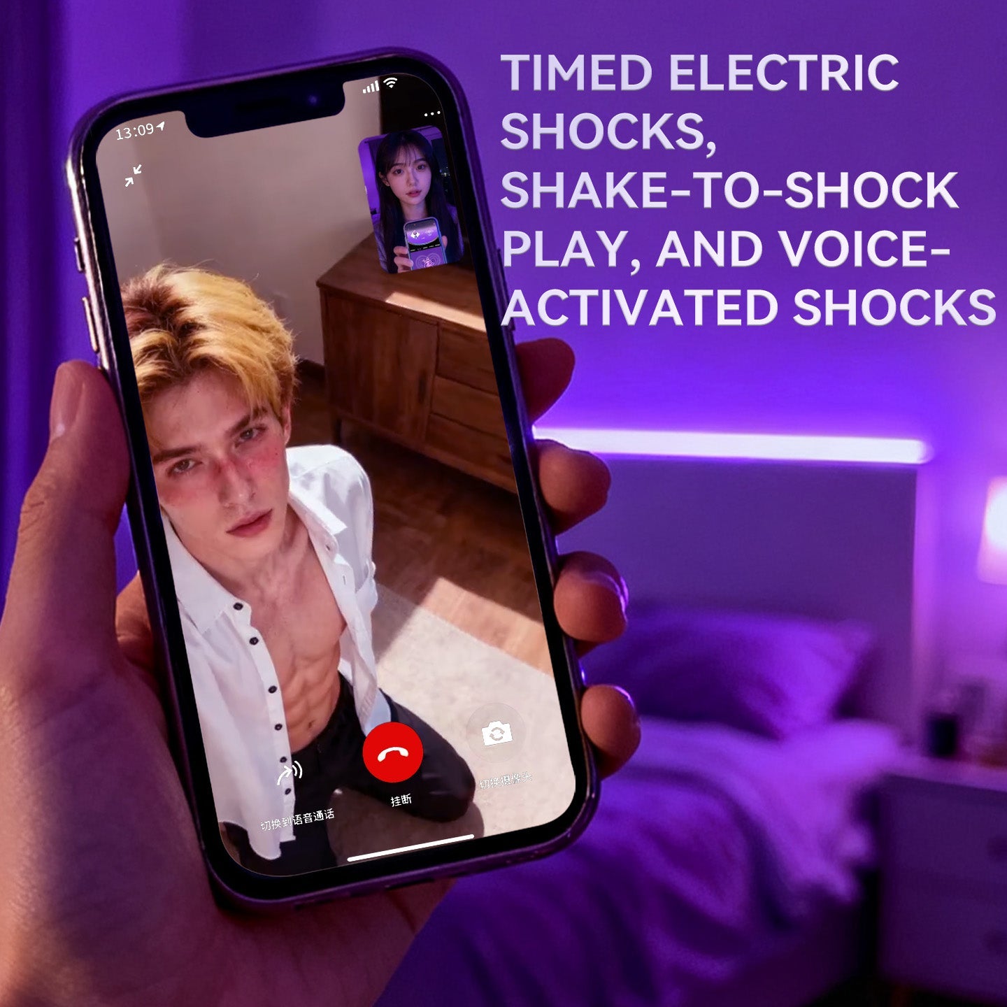 App Controlled Electric Shock Chastity Cage