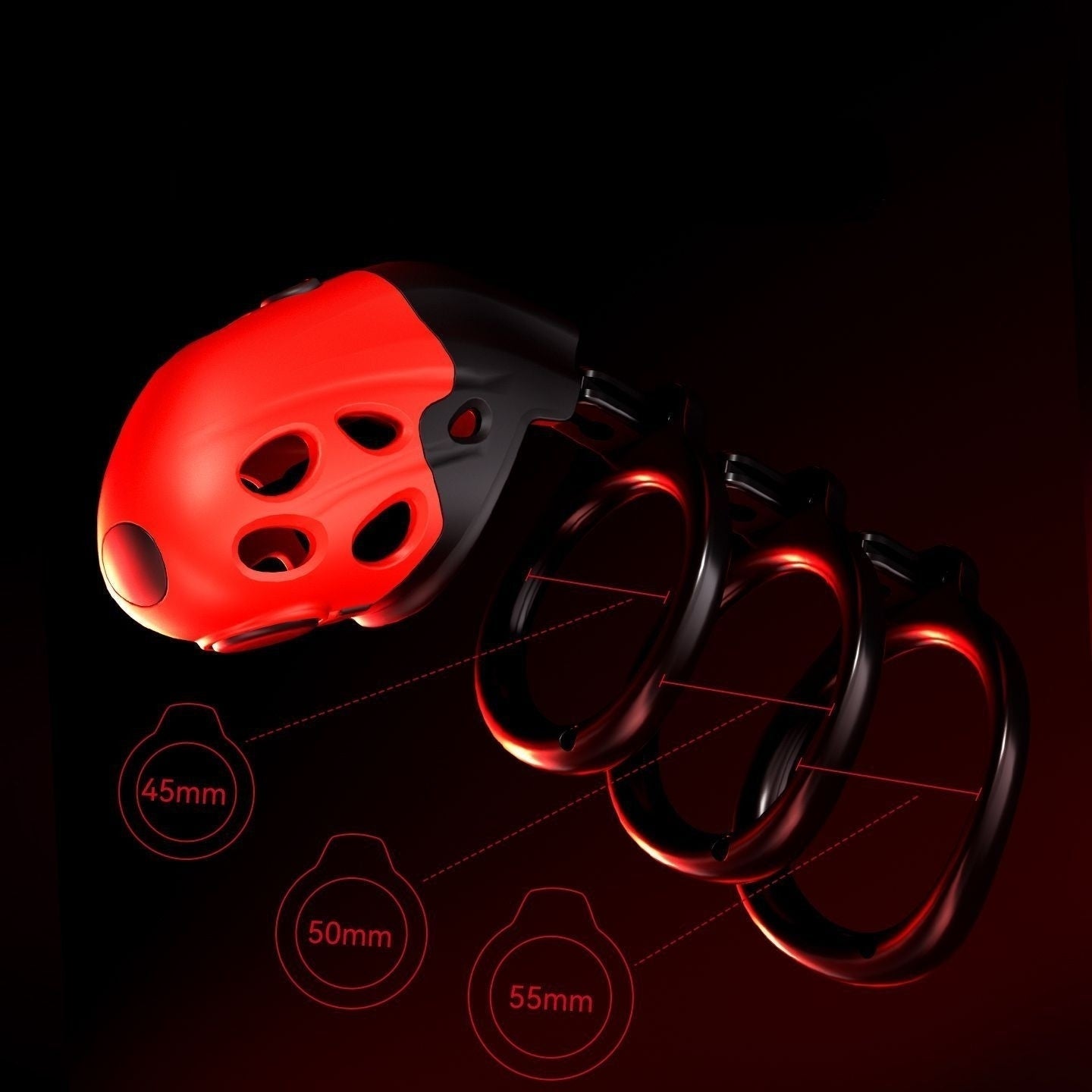 Lockink Electro Vibe Retractable Chastity Cage