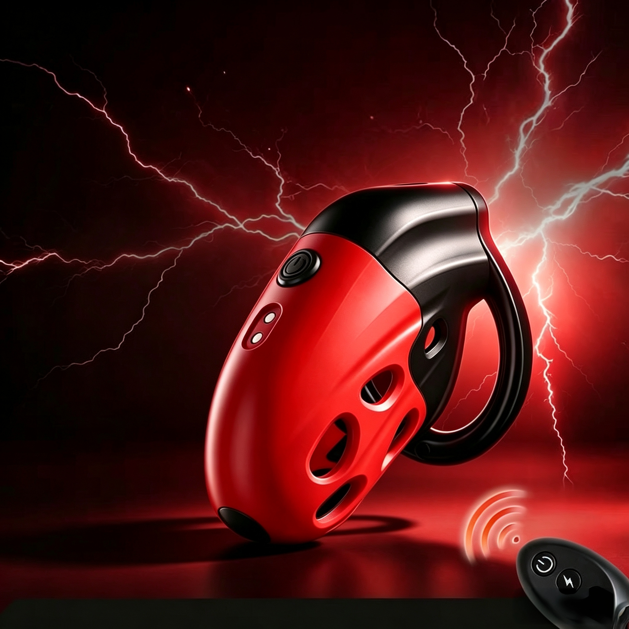 Lockink Electro Vibe Retractable Chastity Cage
