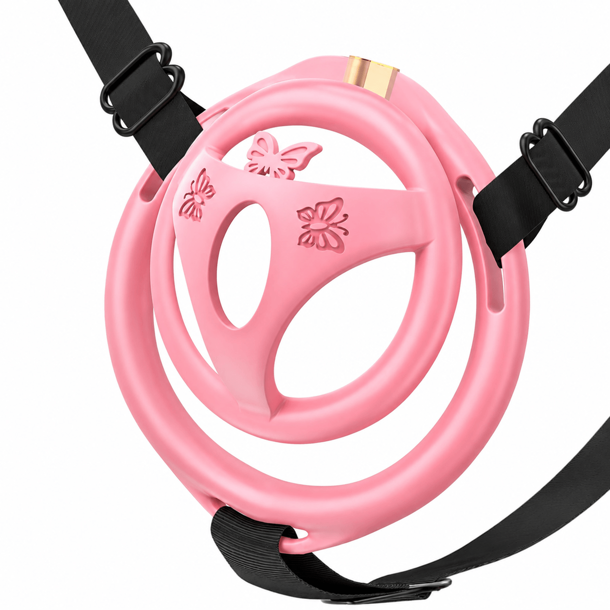 Flat ABS Chastity Cage with Inverted Plug Options