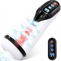 9 Suction & Vibration & Heating Male Stroker Red