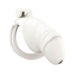 Men's Simulated Penis White Chastity Cage