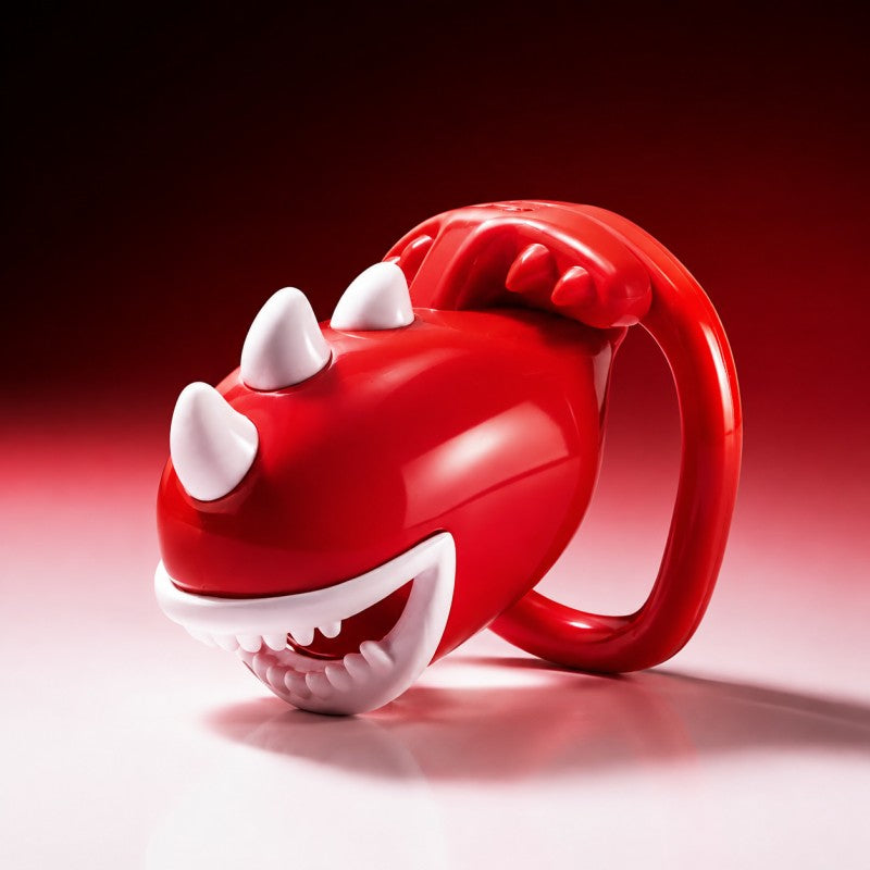 Side view of carnivorous monster-flower resin cage