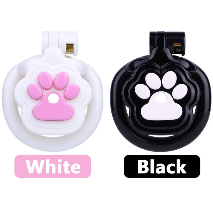 white and black Neko cat paw flat cages