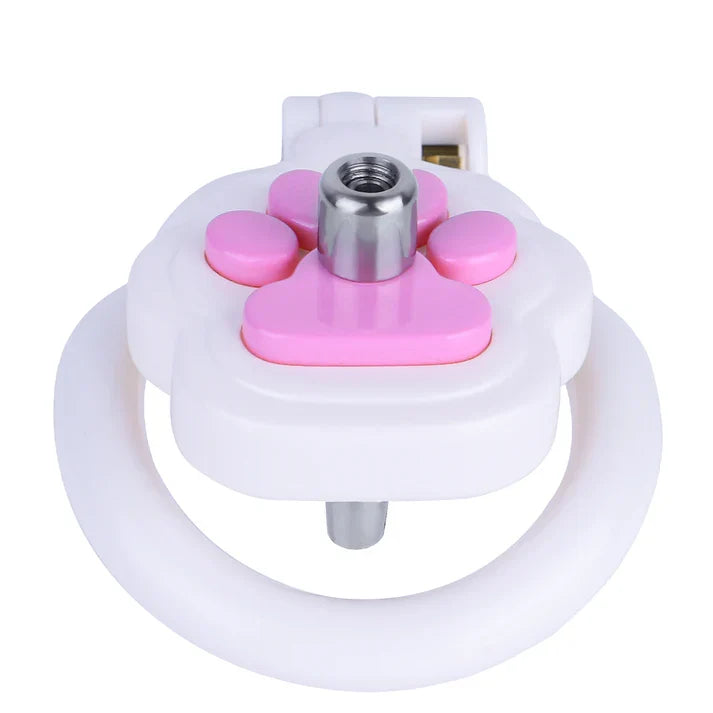 white Neko cage metal catheter connection