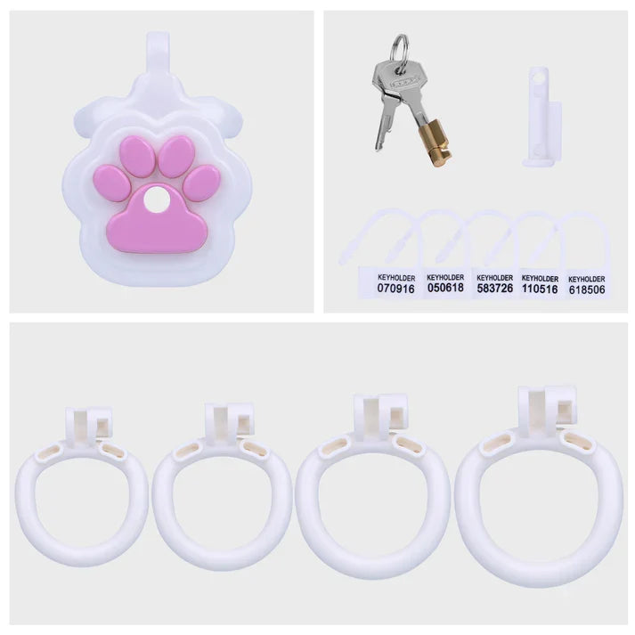 Neko cat paw cage locking components