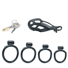 New Upgrade Small Black Cobra Male Chastity Cage