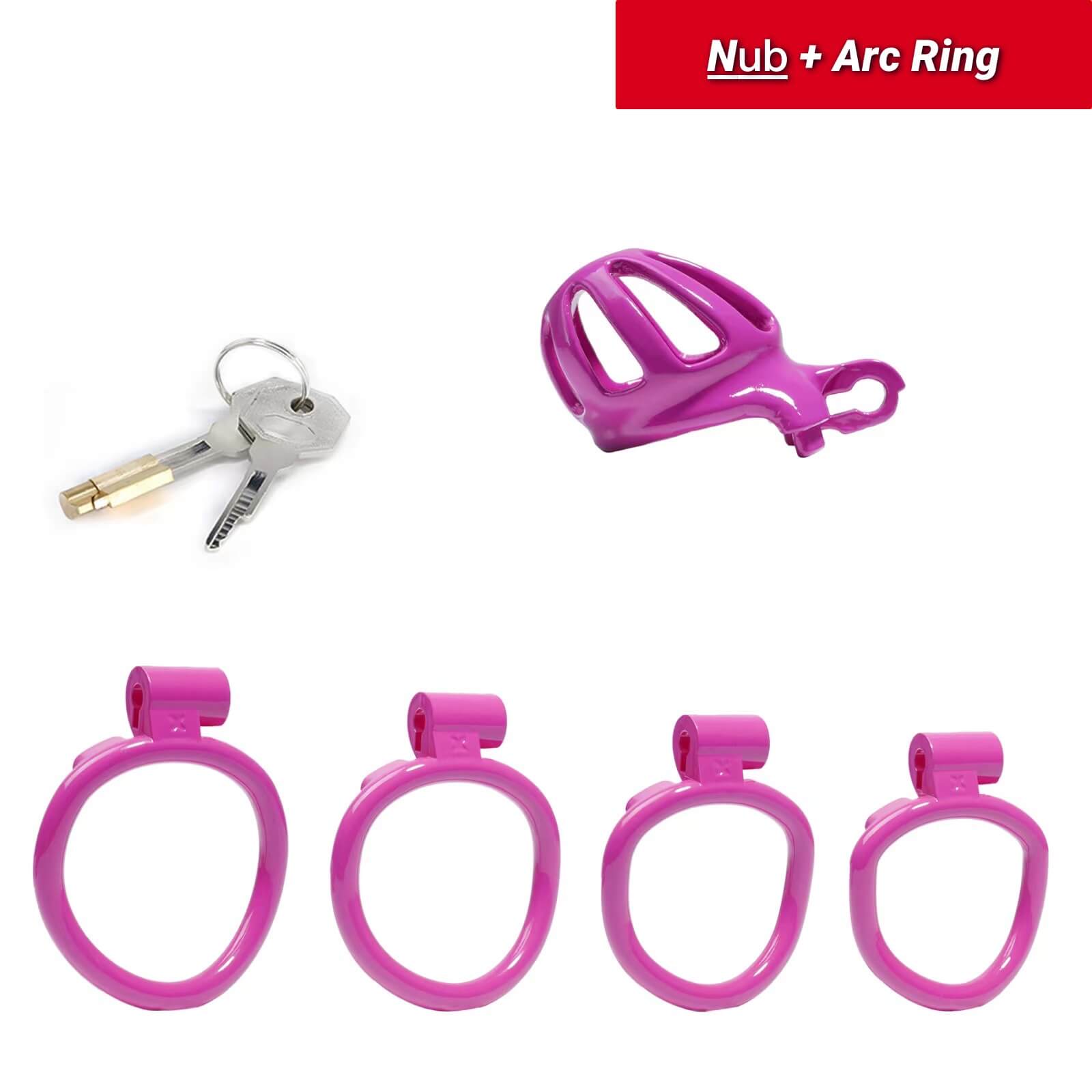 Nub | Purple Stripe Cobra Chastity Kits