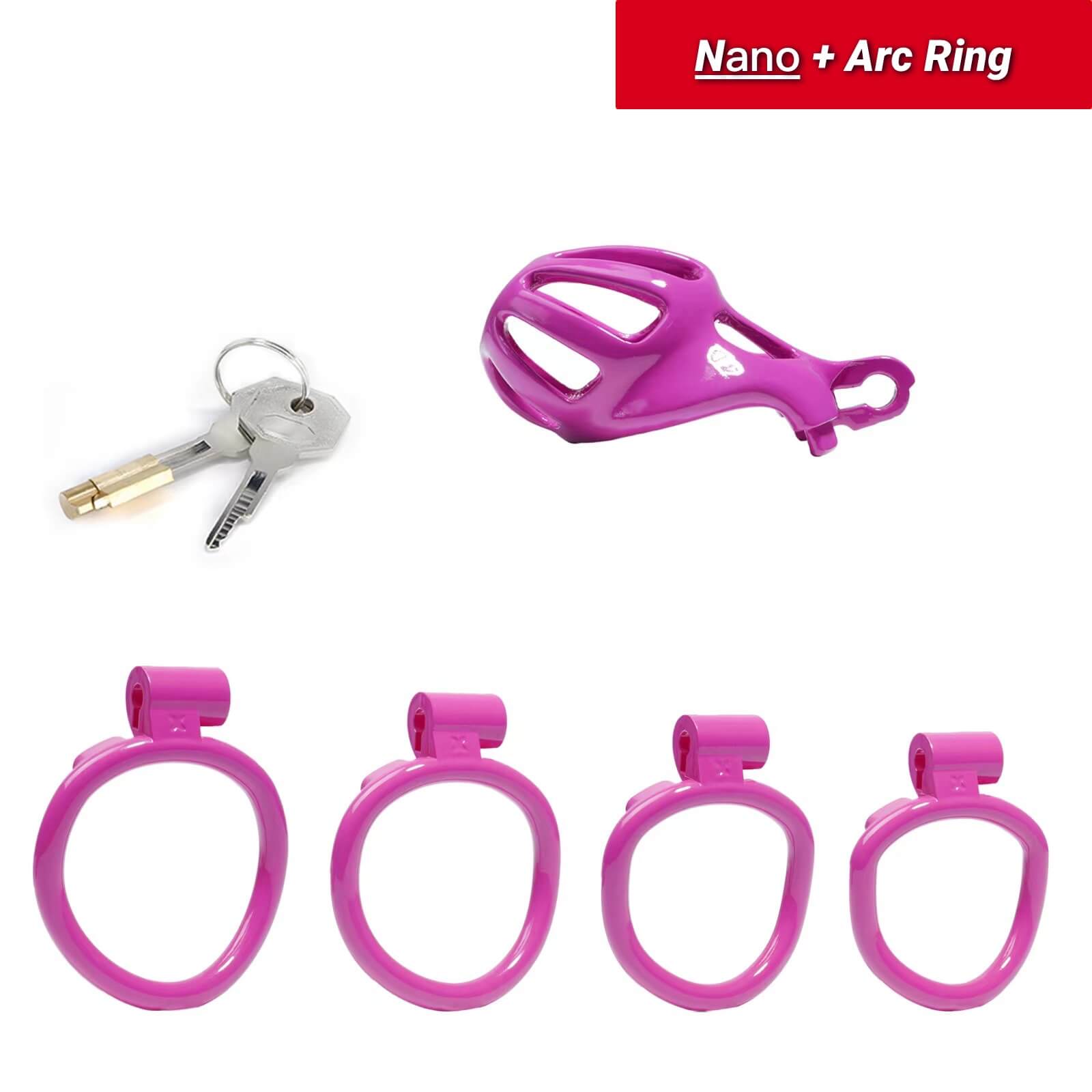 Nano | Purple Stripe Cobra Chastity Kits