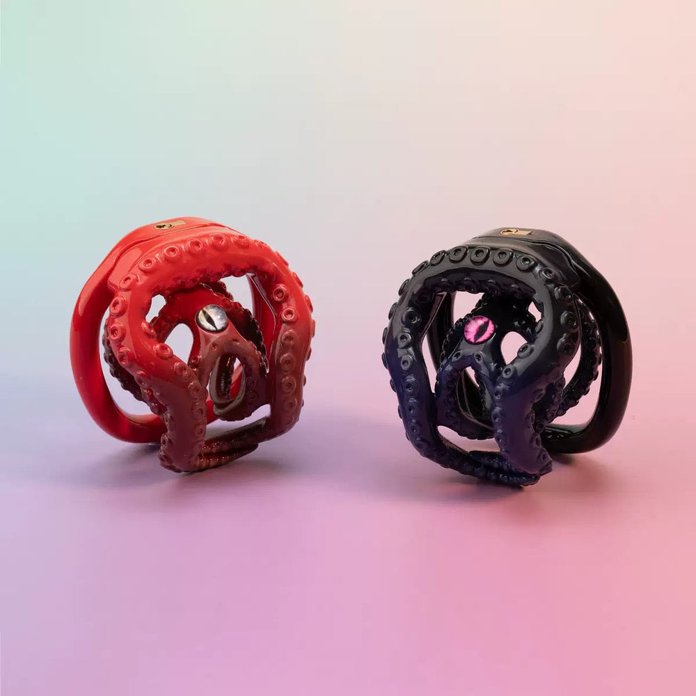 Crimson and violet-black OctaCore dual-layer cages