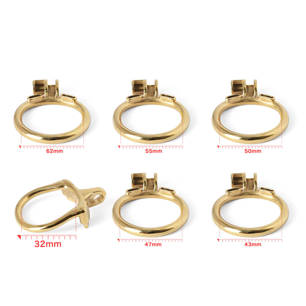 Gold MAMBA-ZERO Stainless Steel Cock Cage