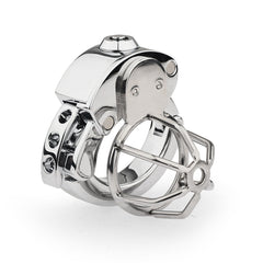 Open-frame adjustable stainless steel chastity cage