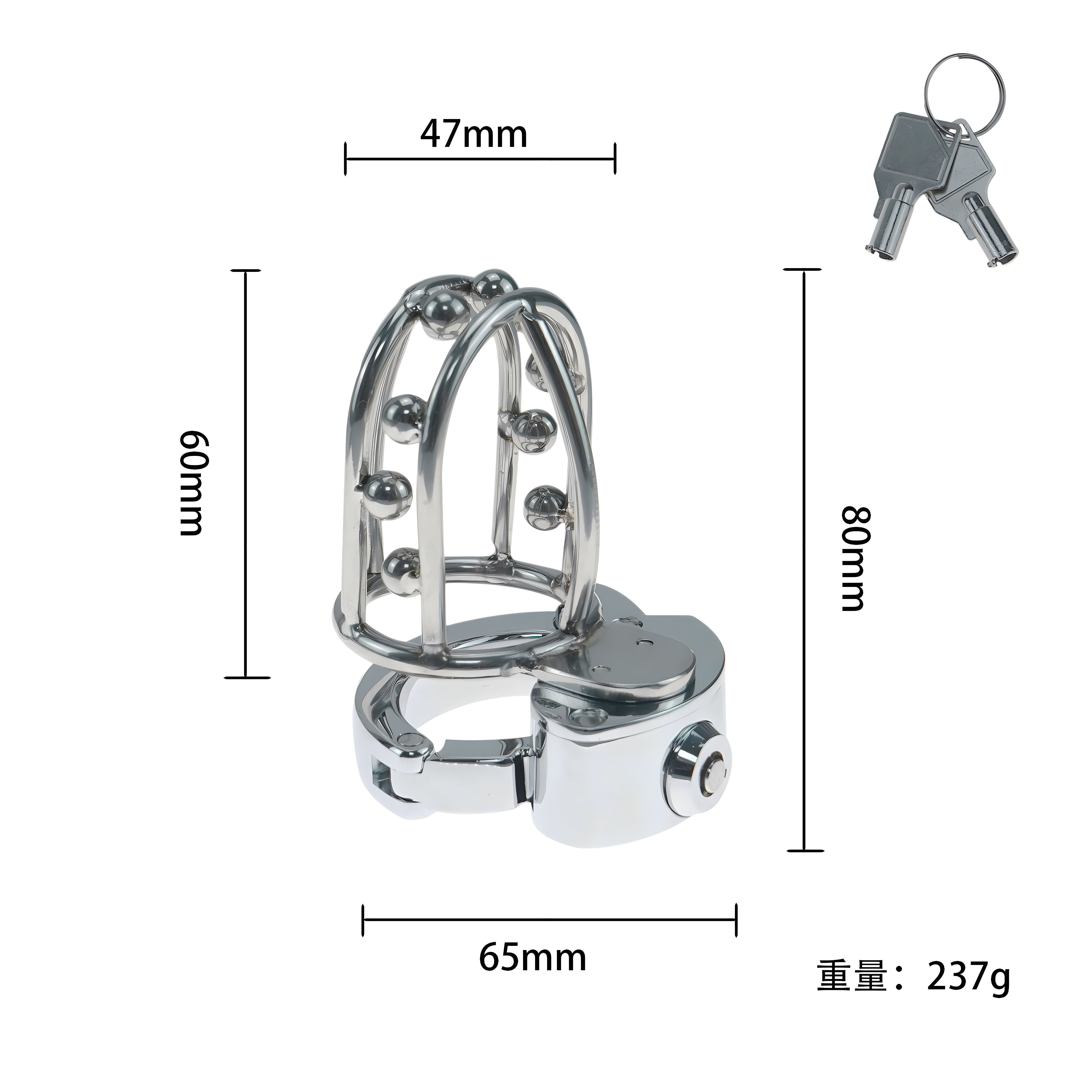 ZC-077 cage showing 60mm cage height and 65mm overall width