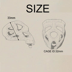 Openwork resin cage diagram showing 32 mm inner opening