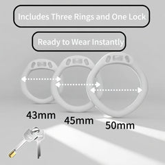 Pastel bow cage set with 43 45 and 50 mm rings