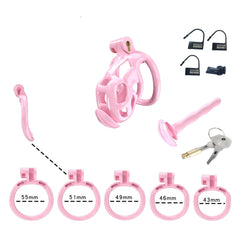 Pink Cobra Nano Chastity Kit With Urethral
