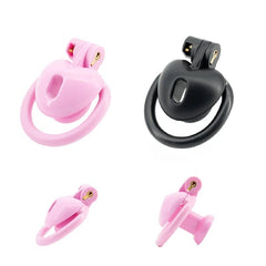 Pink and black love-shape inverted resin cages