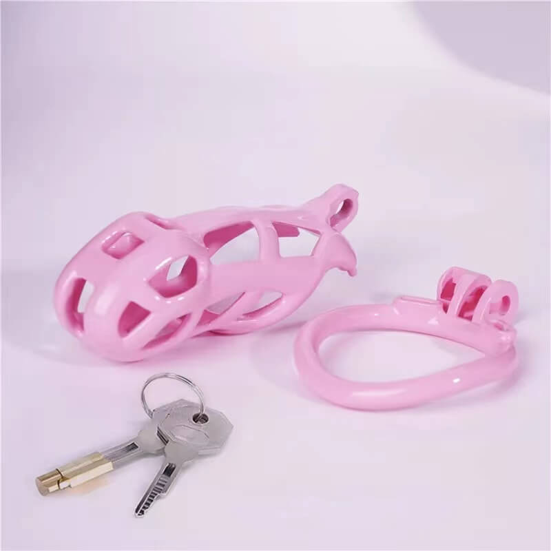 Standard | Pink Cobra Male Chastity Cage with 4 Rings