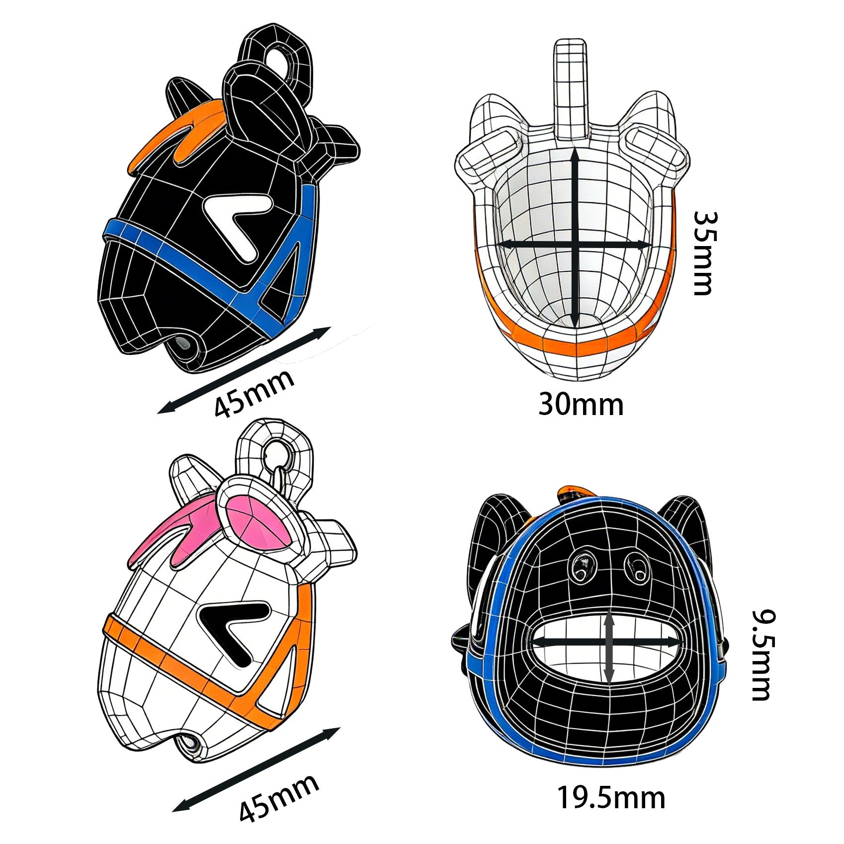 pony cage dimensions and front profile