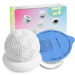 White textured egg cup beside its six-pack box and sealed cup