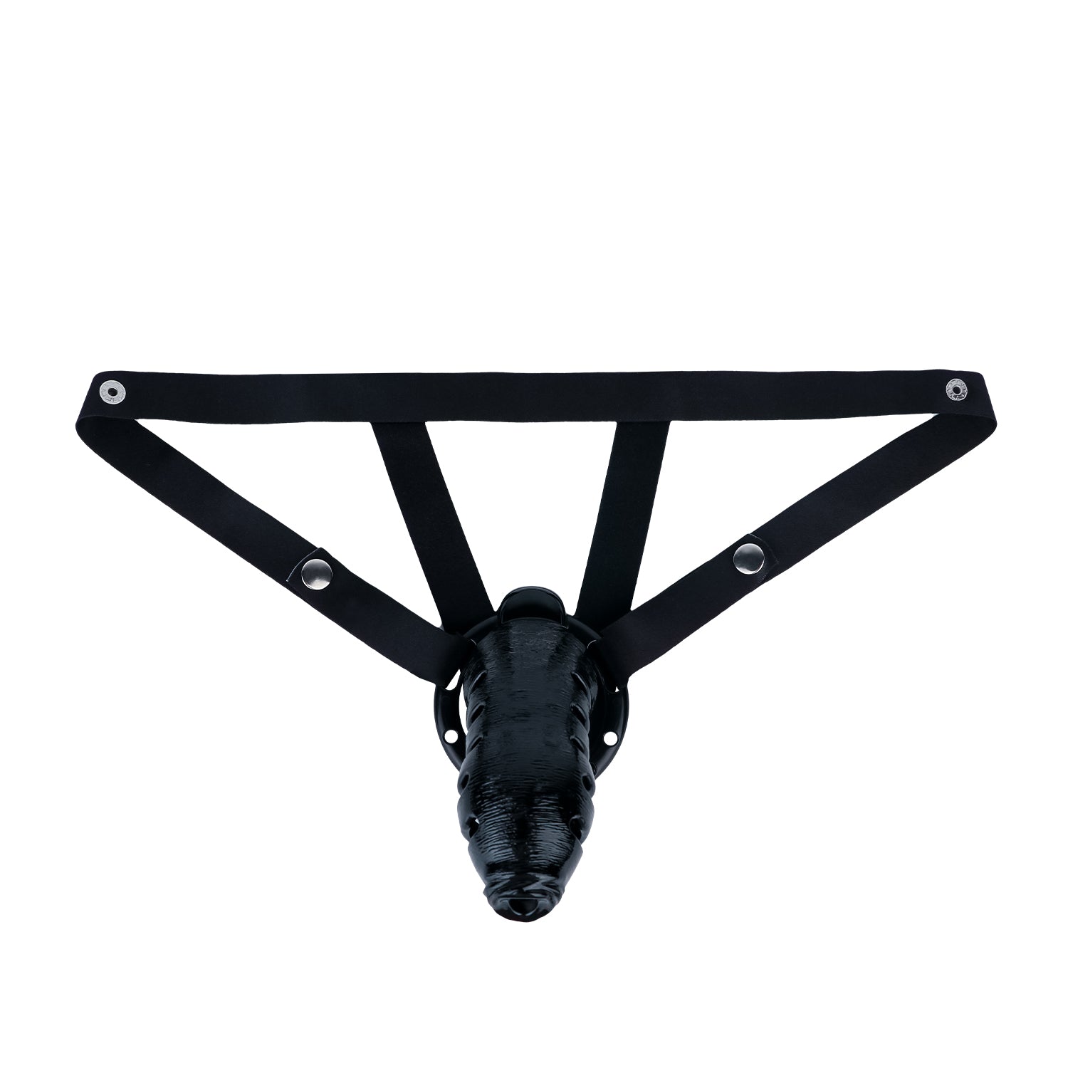 Bionic-Texture ABS Chastity Cage with Four Rings