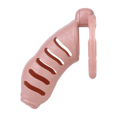 Bionic-Texture ABS Chastity Cage with Four Rings