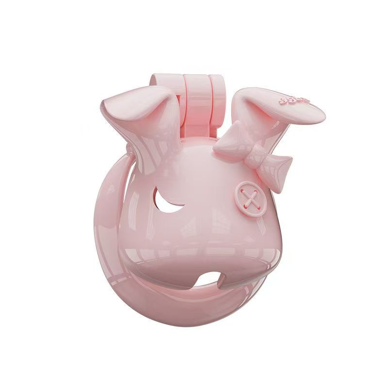 Rabbit Fairy Resin Chastity Cage with Upright or Drooping Ears
