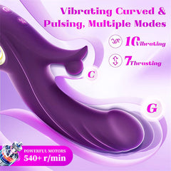 10 Vibrating &7 Thrust Modes & Heating  Rabbit Vibrator Purple
