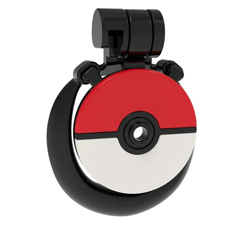 Front view of red and black Capture Ball flat chastity cage