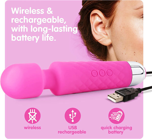 Regular Wand Vibrator Hot Pink