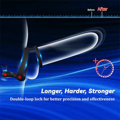 Dual Motors 9 Vibrations Remote Cock Ring