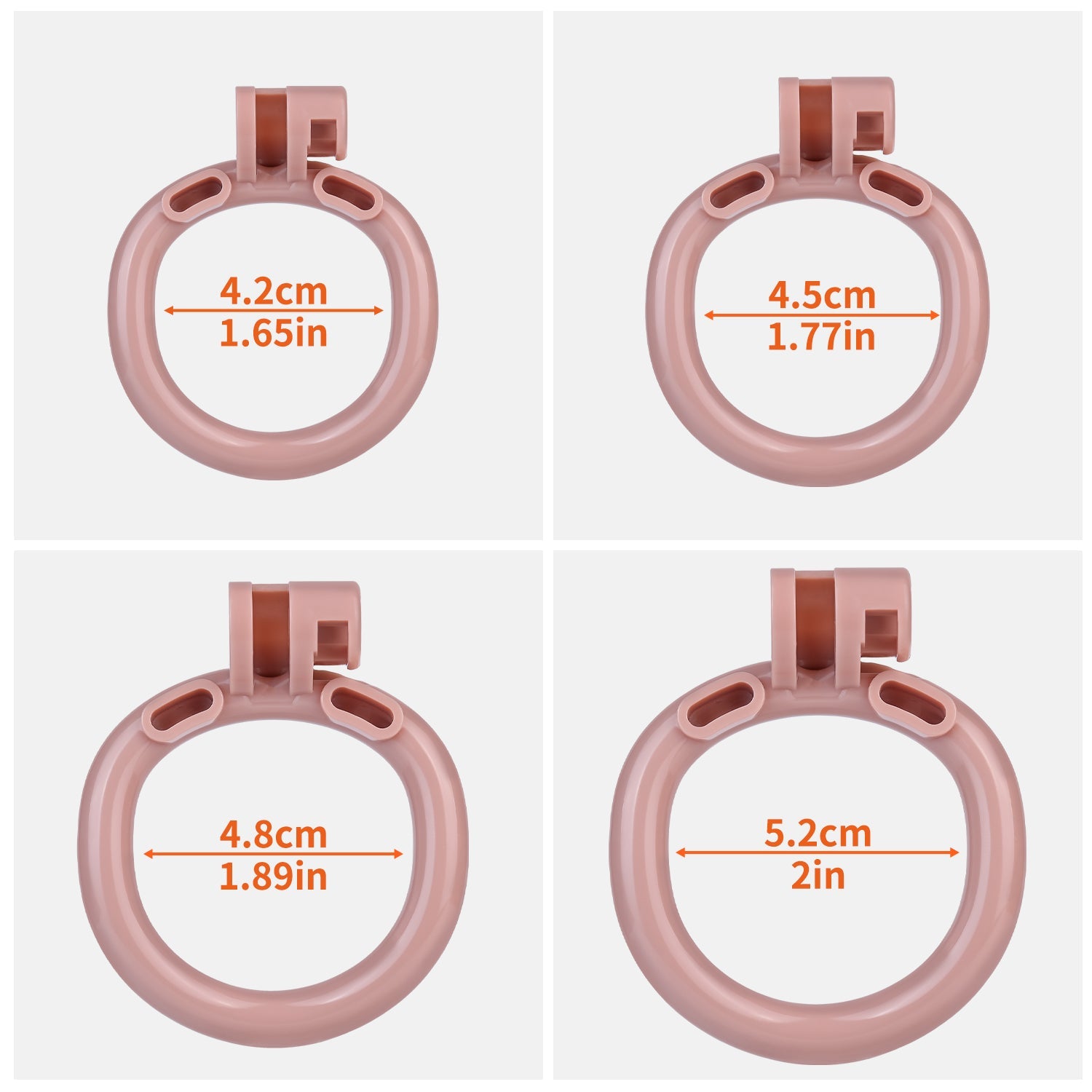 Bionic-Texture Inverted ABS Chastity Cage