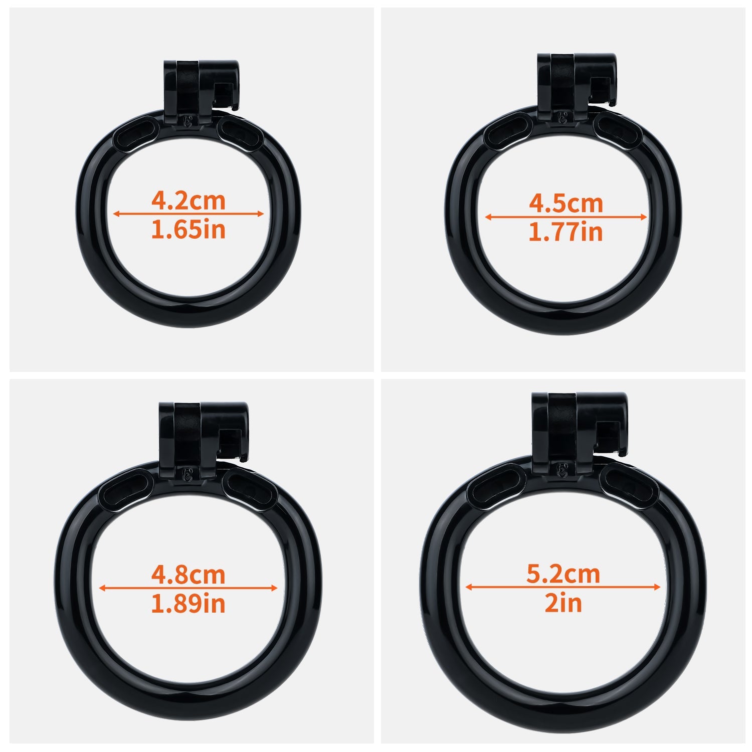 Bionic-Texture Inverted ABS Chastity Cage