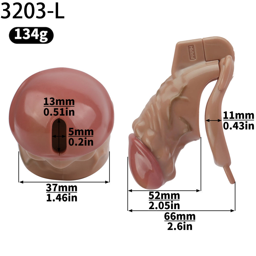 Realistic Penis Resin Chastity Cage