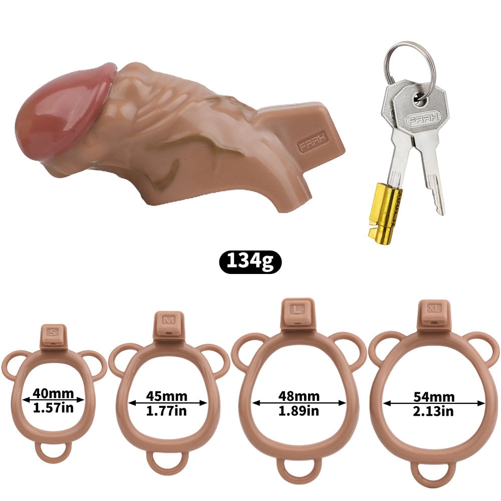Realistic Penis Resin Chastity Cage