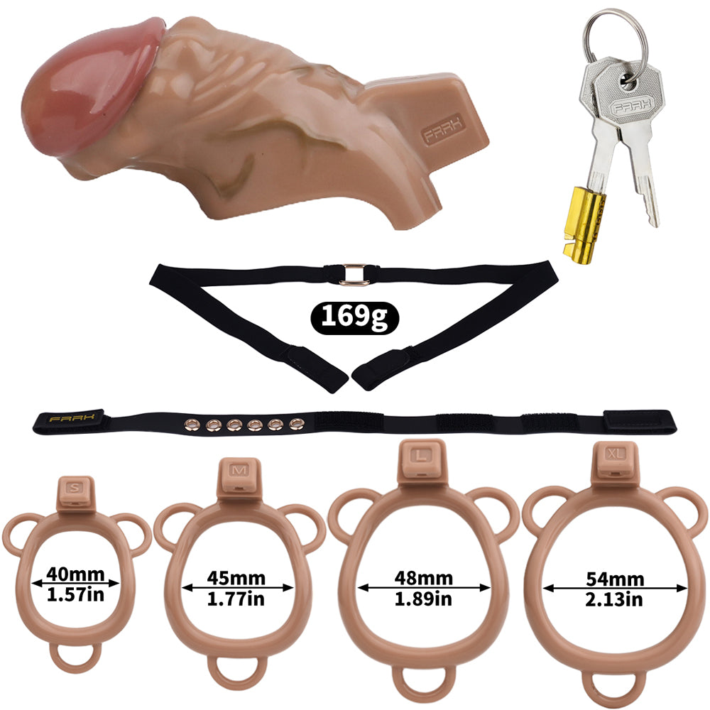 Realistic Penis Resin Chastity Cage
