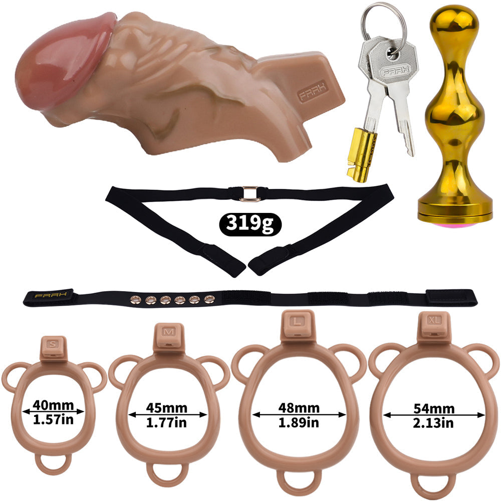 Realistic Penis Resin Chastity Cage