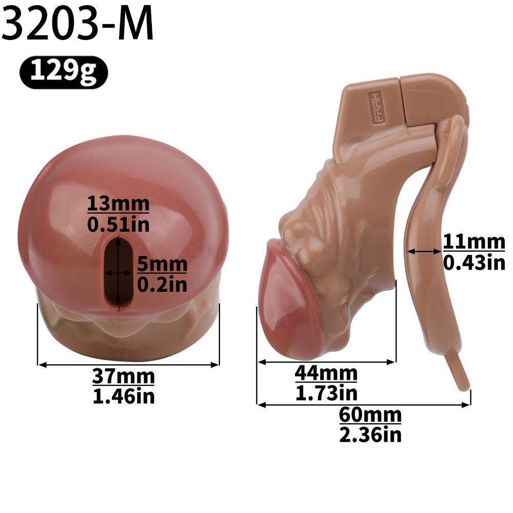 Realistic Penis Resin Chastity Cage