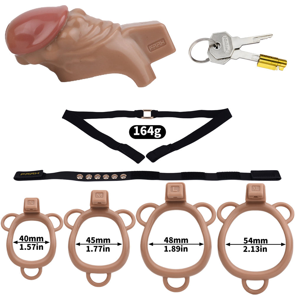 Realistic Penis Resin Chastity Cage