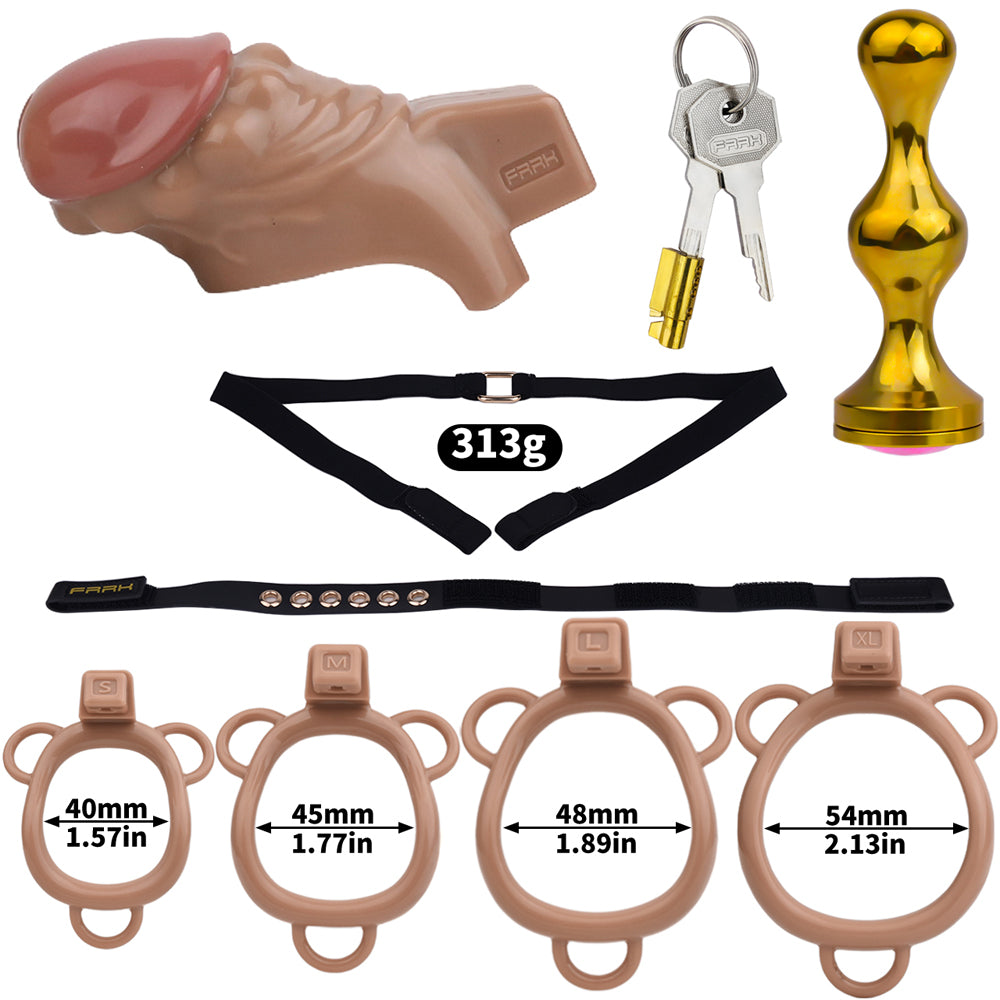Realistic Penis Resin Chastity Cage