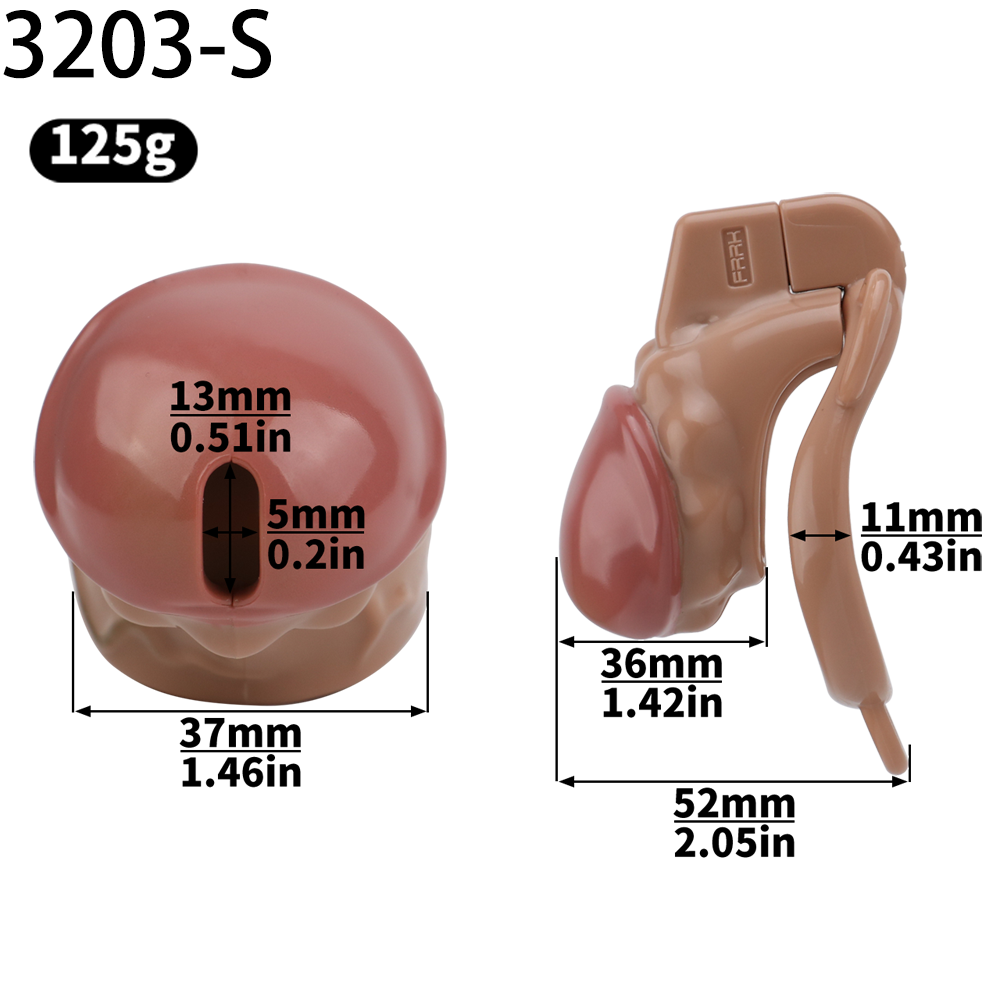 Realistic Penis Resin Chastity Cage