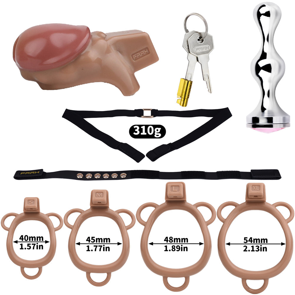 Realistic Penis Resin Chastity Cage